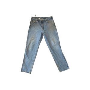 Carhartt Jeans B17 STW Mens 38x34 Blue Light Wash Relaxed Workwear Casual Denim